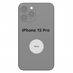 Apple iPhone 15 Pro Rückseite Glas Weiss mit NFC Mikrofon Flash Ersatzteil