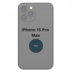 Apple Rückseite Glas Blau mit NFC Mikrofon Flash iPhone 15 Pro Max