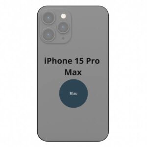 Apple Rückseite Glas Blau mit NFC Mikrofon Flash iPhone 15 Pro Max