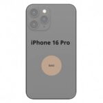 Apple Rückseite Glas Gold mit NFC Mikrofon Flash iPhone 16 Pro Ersatzteil