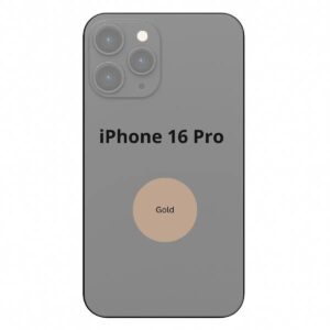 Apple Rückseite Glas Gold mit NFC Mikrofon Flash iPhone 16 Pro Ersatzteil