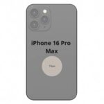 Apple Rückseite Glas Titan mit NFC Mikrofon Flash iPhone 16 Pro Max