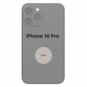 Apple Rückseite Glas inkl. Kleinteile für iPhone 16 Pro Titan