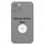 Apple Rückseite Glas inkl. NFC Mikrofon Flash iPhone 16 Pro Max Weiss
