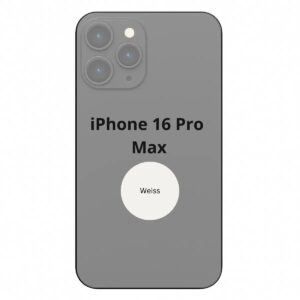 Apple Rückseite Glas inkl. NFC Mikrofon Flash iPhone 16 Pro Max Weiss