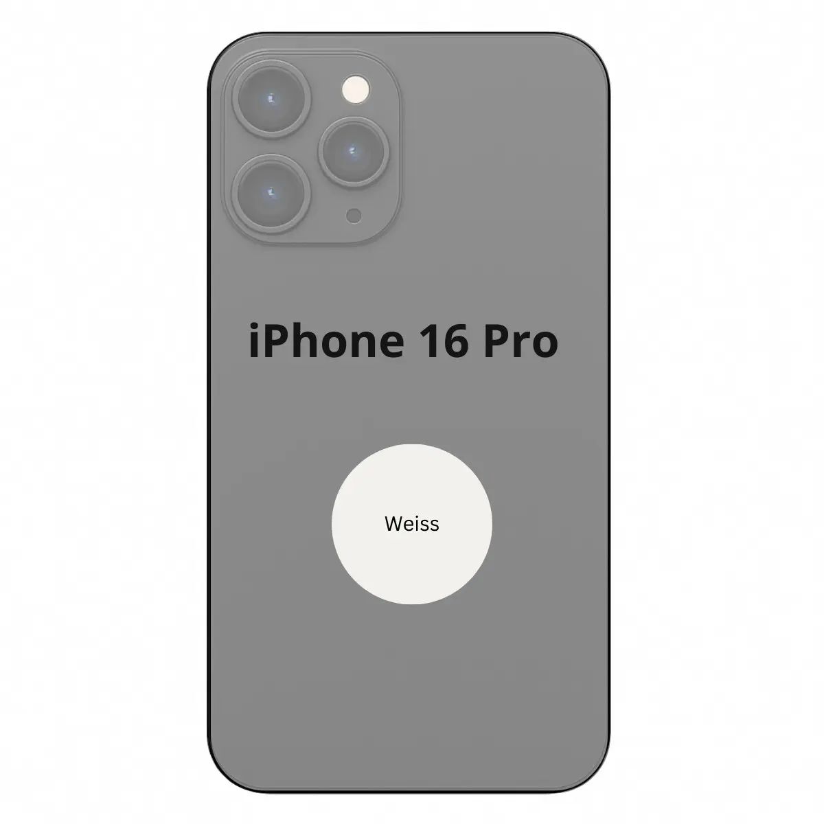 Apple Rückseite Glas inkl. NFC Mikrofon Flash iPhone 16 Pro Weiss Ersatzteil