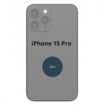 Apple Rückseite Glas inkl. NFC Mikrofon Flash Blau iPhone 15 Pro