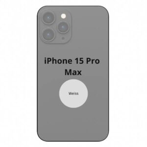 Apple Rückseite Glas inkl. NFC Mikrofon Flash Weiss iPhone 15 Pro Max