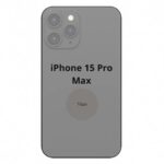 Apple Rückseite Glas mit NFC Mikrofon Flash Titan iPhone 15 Pro Max