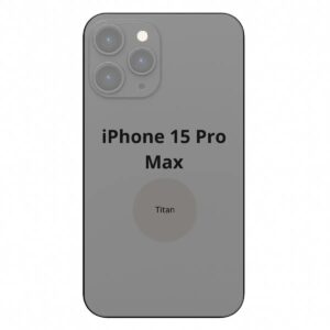 Apple Rückseite Glas mit NFC Mikrofon Flash Titan iPhone 15 Pro Max