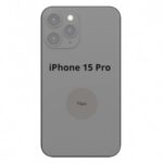 Apple Rückseite Glas Titan mit NFC Mikrofon Flash iPhone 15 Pro