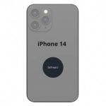 Apple iPhone 14 Rückseite Glas Schwarz mit NFC Mikrofon Blitz Ersatzteil