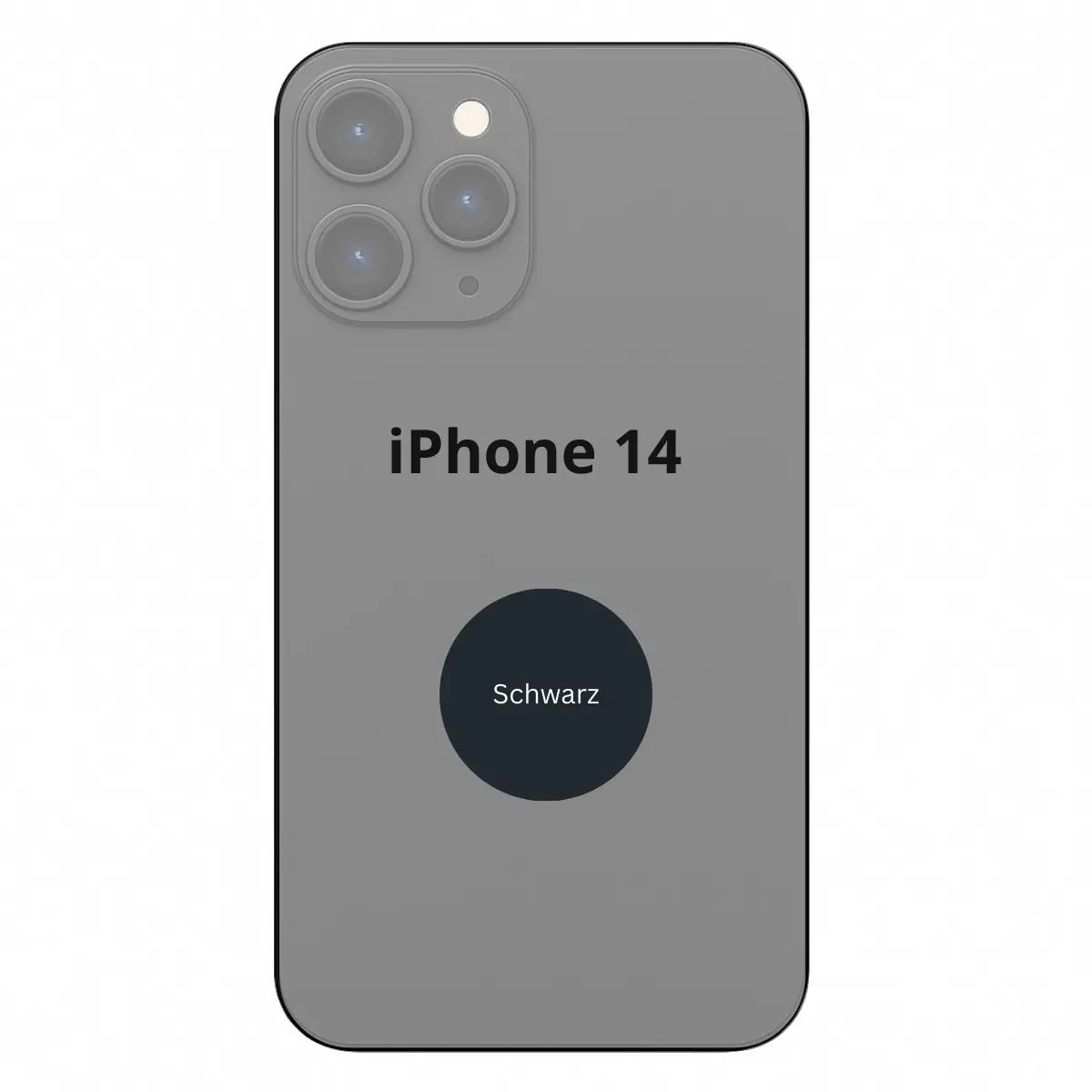 Apple iPhone 14 Rückseite Glas Schwarz mit NFC Mikrofon Blitz Ersatzteil