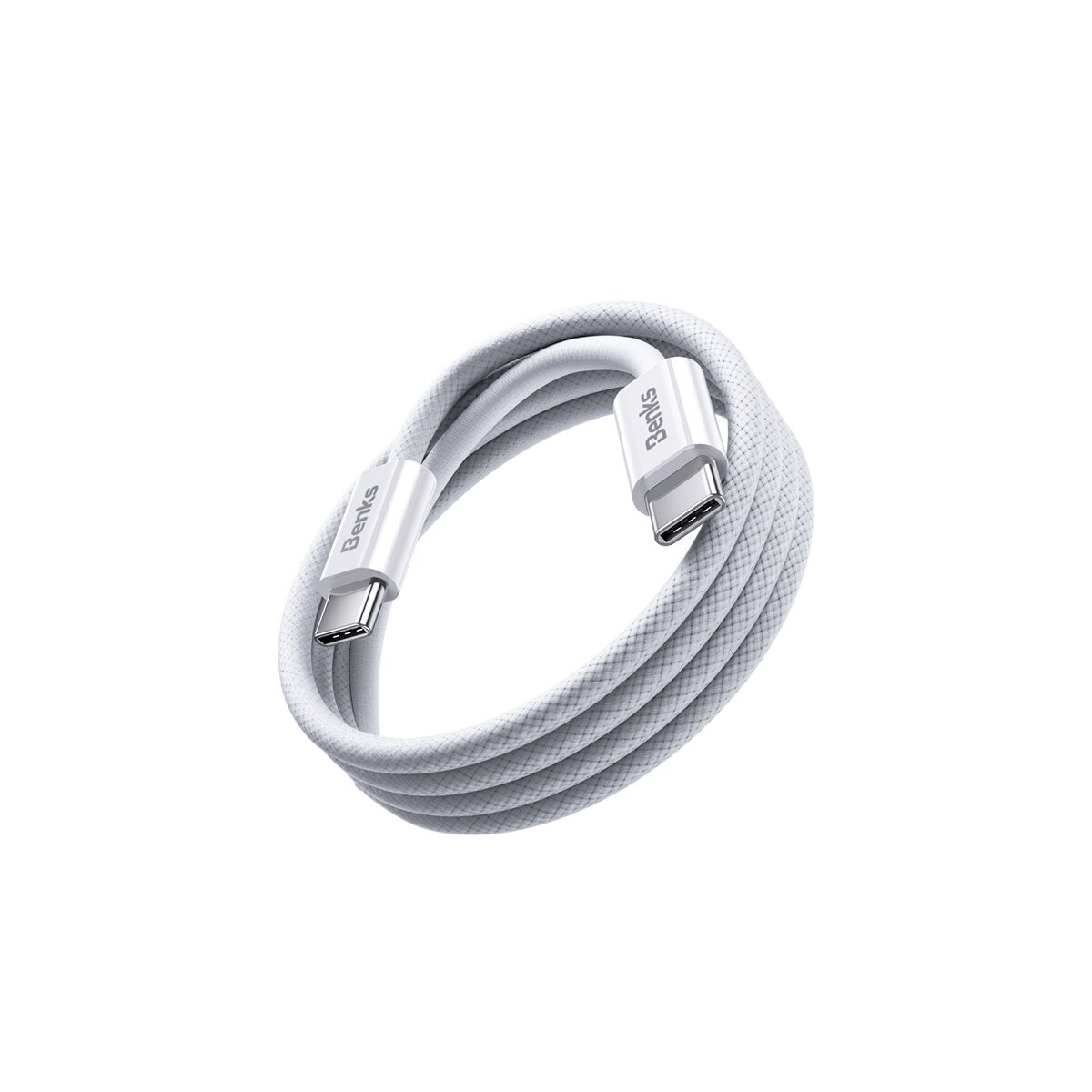 Benks D46 USB-C zu USB-C Kabel 1 m 60W Braided – Schwarz – Bild 2