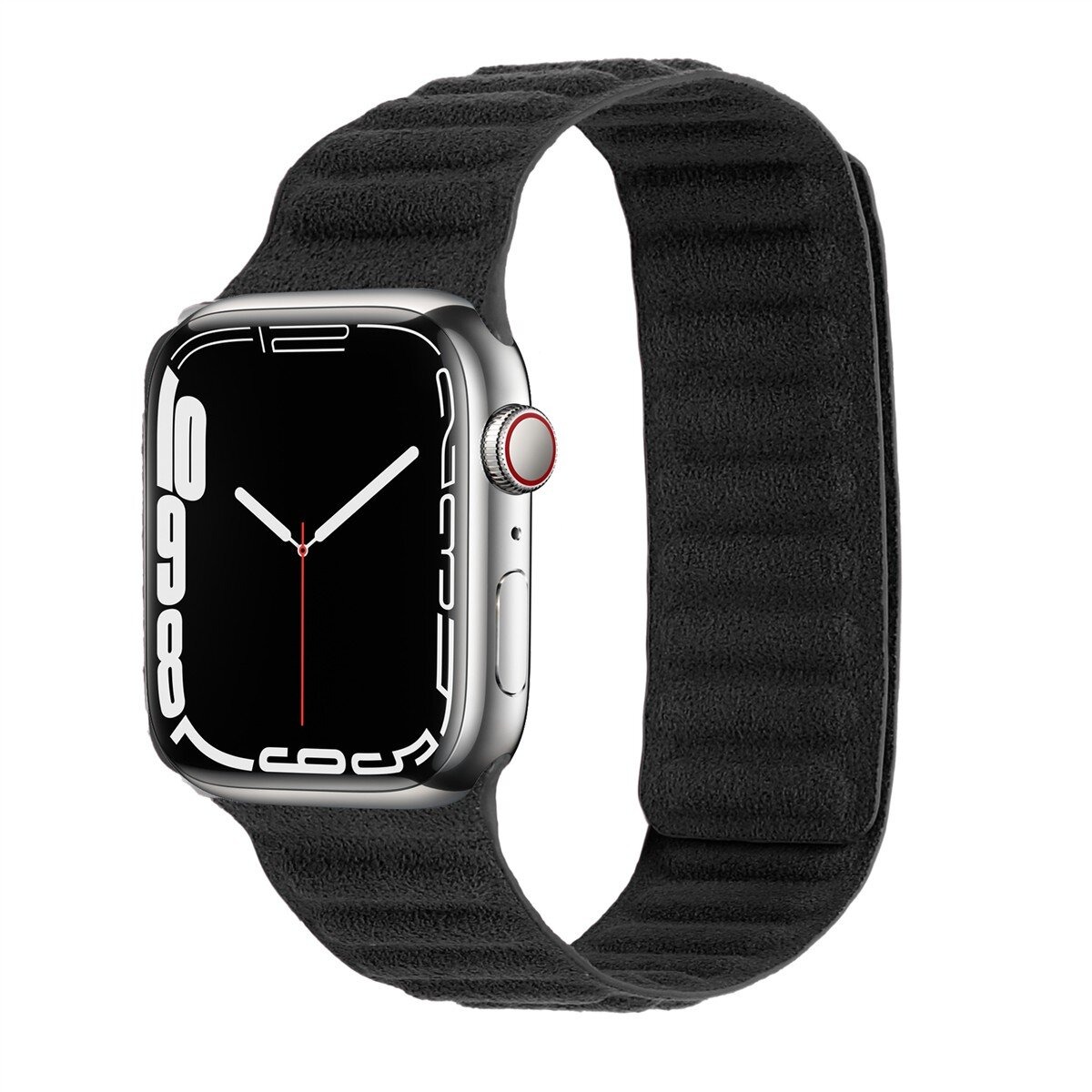 Guardline Alcantara Guardband für Apple Watch 44/45/46/49 mm – Schwarz