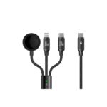 McDodo 3 in 1 Set USB-C auf Typ-C Lightning Adapter Wireless Ladegerät Schwarz