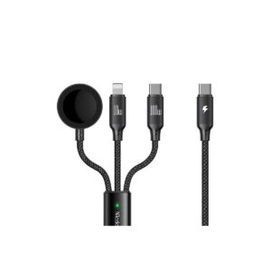 McDodo 3 in 1 Set USB-C auf Typ-C Lightning Adapter Wireless Ladegerät Schwarz