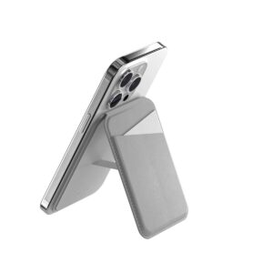 MagEasy SNAP Stand Wallet MagSafe Grau