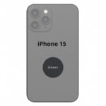 Apple Rückseite Schwarz mit NFC Mikrofon Blitz iPhone 15