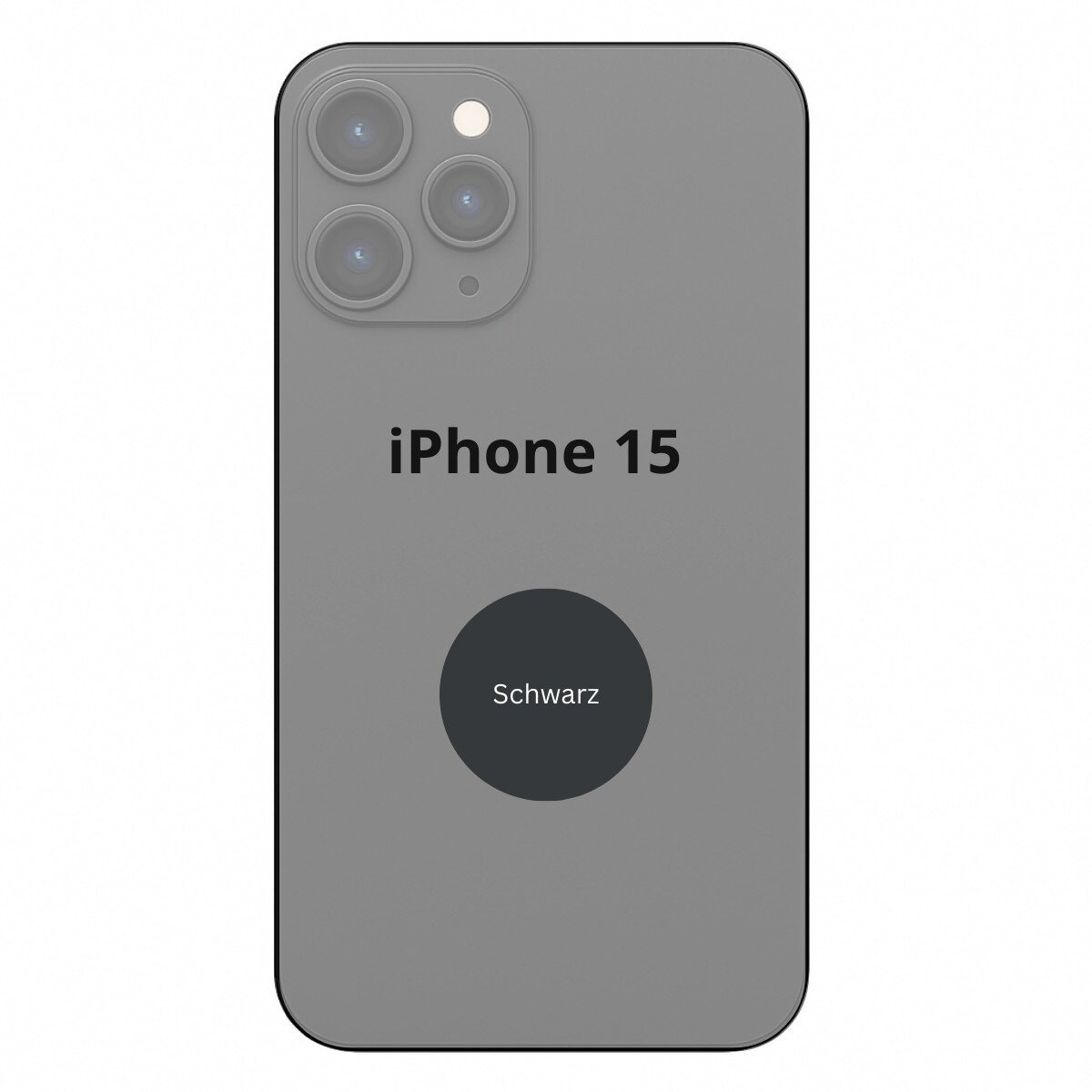 Apple Rückseite Schwarz mit NFC Mikrofon Blitz iPhone 15