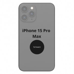 Apple Rückseite Glas inkl. NFC Mikrofon Blitz iPhone 15 Pro Max Schwarz