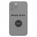 Apple Rückseite Glas mit NFC Mikrofon Blitzmodul Schwarz iPhone 16 Pro