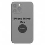 Apple Rückseite Schwarz mit NFC Mikrofon Blitz iPhone 16 Pro Max