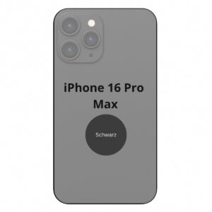 Apple Rückseite Schwarz mit NFC Mikrofon Blitz iPhone 16 Pro Max