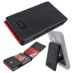 MAGIC CLIP MagSafe Swiss Wallet Kartenetui Leder Schwarz RFID Schutz