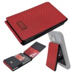 MAGIC CLIP MagSafe Swiss Wallet Kreditkartenetui Carbon Rot