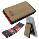 MAGIC CLIP MagSafe Swiss Wallet Kartenetui Walnussholz RFID Schutz