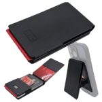 MAGIC CLIP MagSafe Swiss Wallet Kartenetui gebürstetes Schwarz
