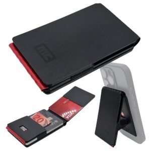MAGIC CLIP MagSafe Swiss Wallet Kartenetui gebürstetes Schwarz