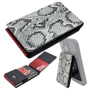 MAGIC CLIP MagSafe Swiss Wallet Kartenetui Snake Weiss 3D