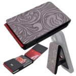 MAGIC CLIP MagSafe Swiss Wallet Kreditkartenetui Blumenlila 3D RFID Schutz