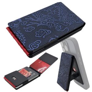 MAGIC CLIP MagSafe Swiss Wallet Kartenetui Drachenblau 3D