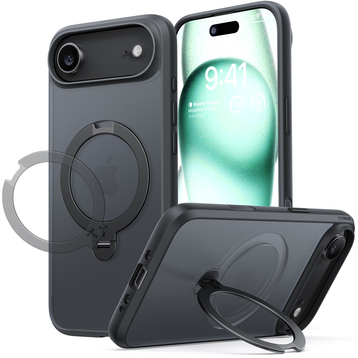 TORRAS Ostand 360° Spin Schutzhülle mit Standring für iPhone Air – Bild 2