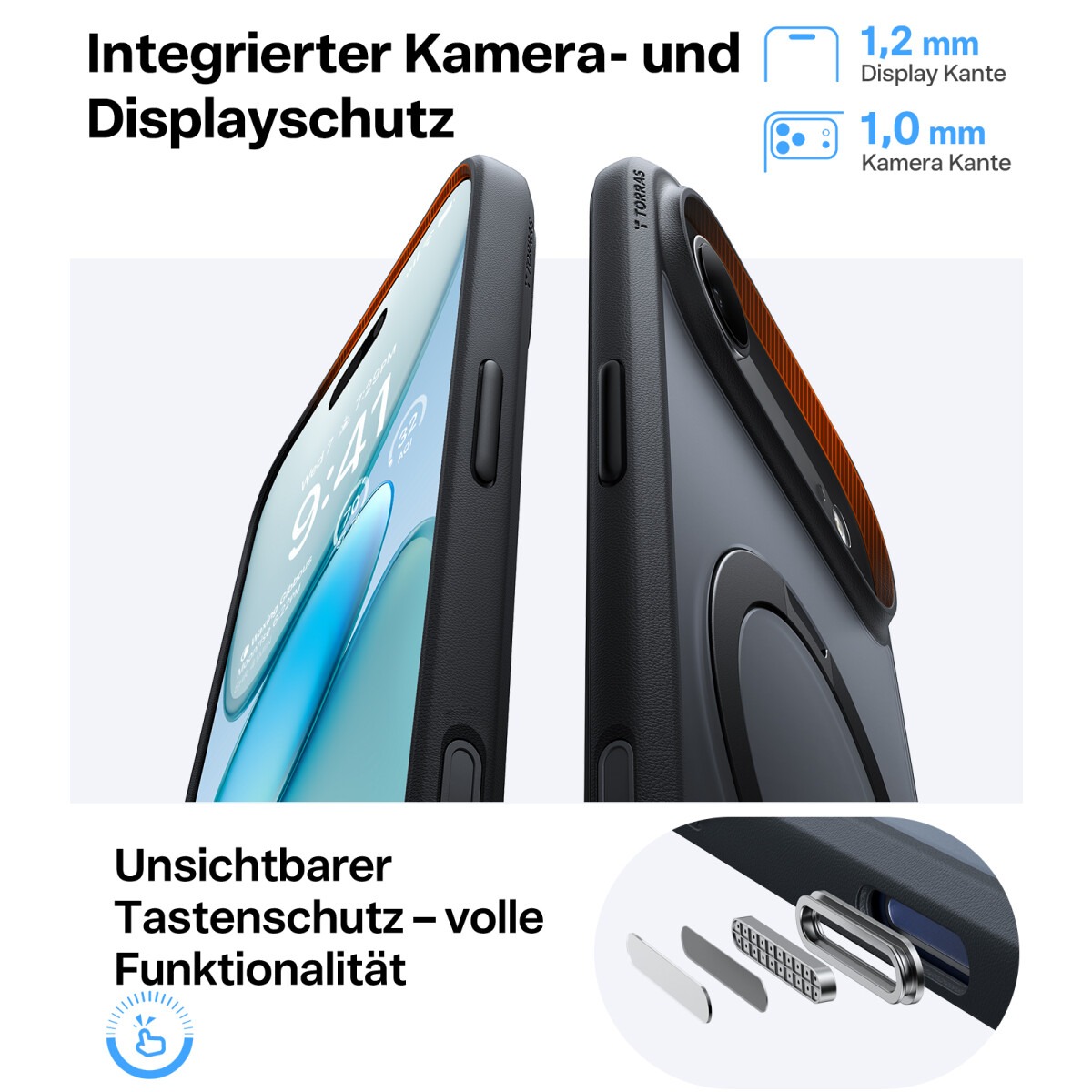 TORRAS Ostand 360° Spin Schutzhülle mit Standring für iPhone Air – Bild 4