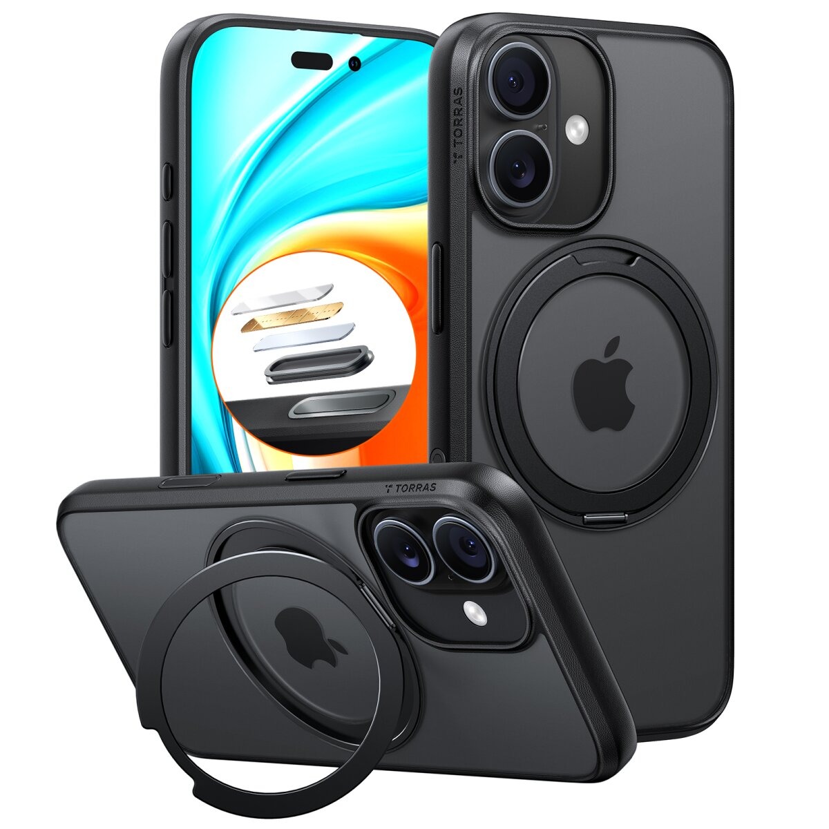 TORRAS UPRO Ostand Pro TPU Schutzhülle mit Standfunktion für iPhone 17 – Bild 2