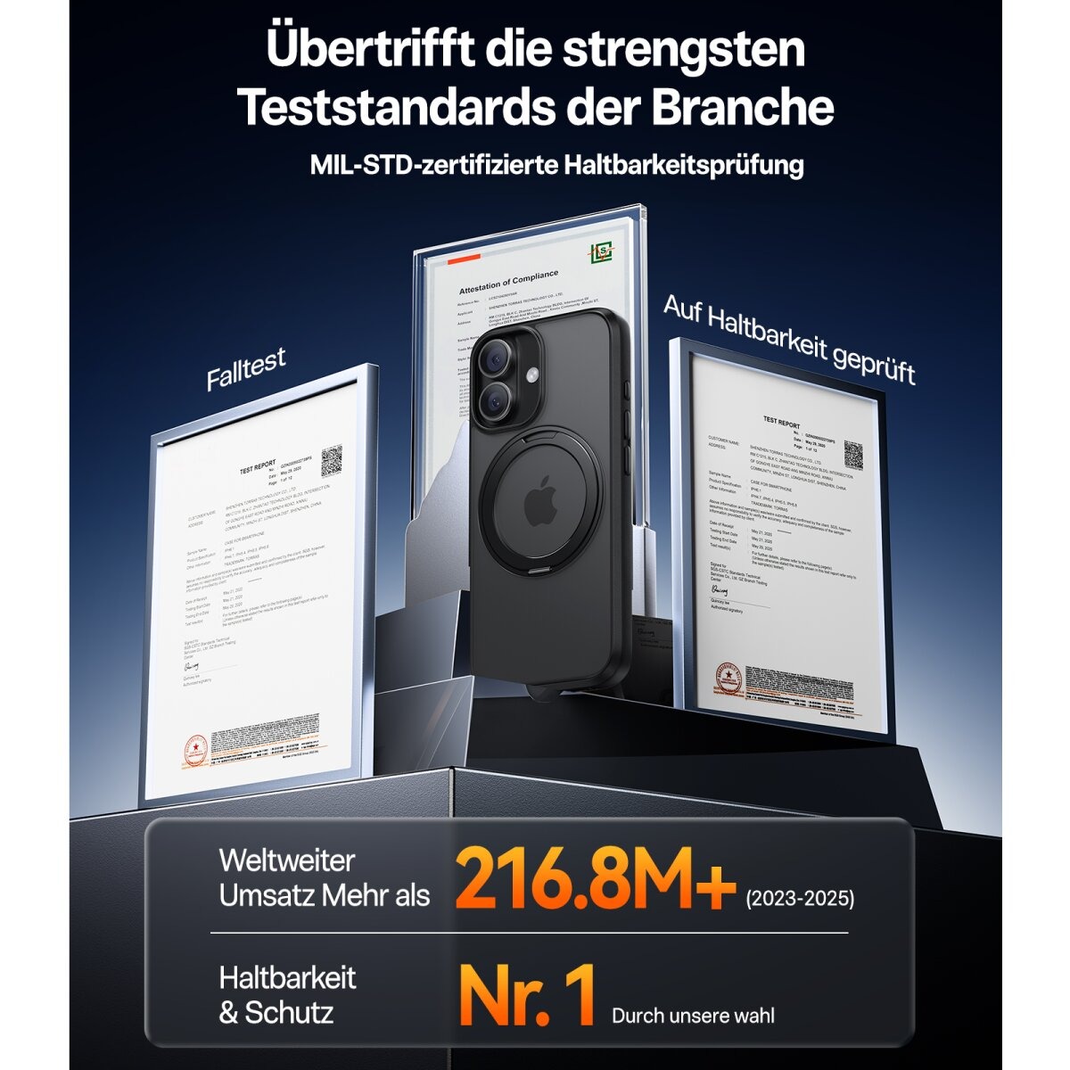 TORRAS UPRO Ostand Pro TPU Schutzhülle mit Standfunktion für iPhone 17 – Bild 9