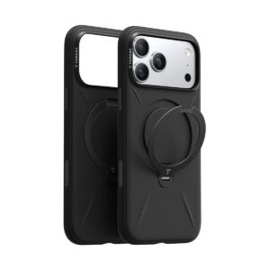 TORRAS Schutzhülle mit 360°-Standring für iPhone 17 Pro Max Soft Silicone