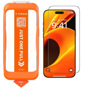 TORRAS Install Master Panzerglas für iPhone 17 Pro 14H Saphir Finish