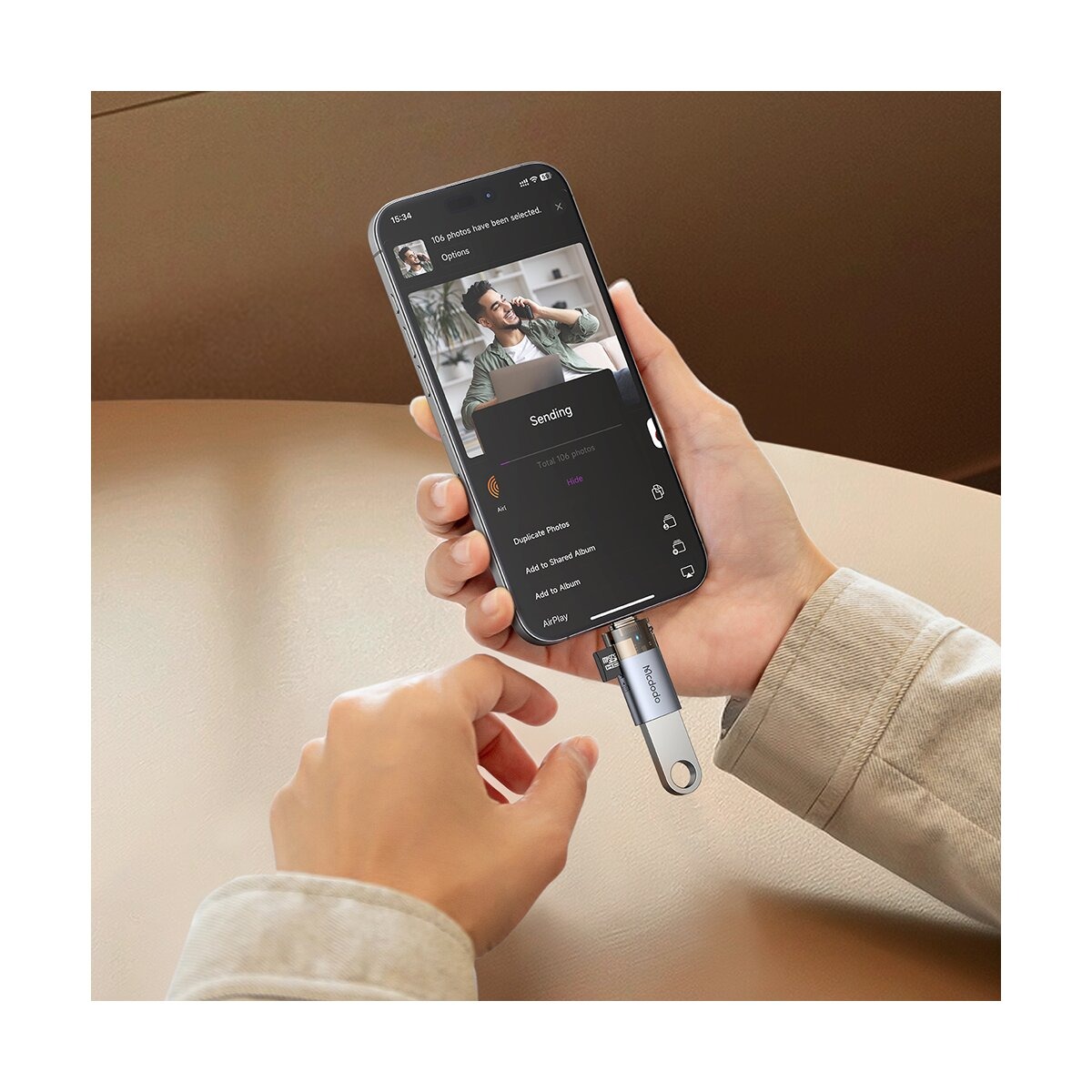 McDodo – 2-in-1 USB-A auf Typ-C Adapter mit TF-Kartenleser – Bild 10