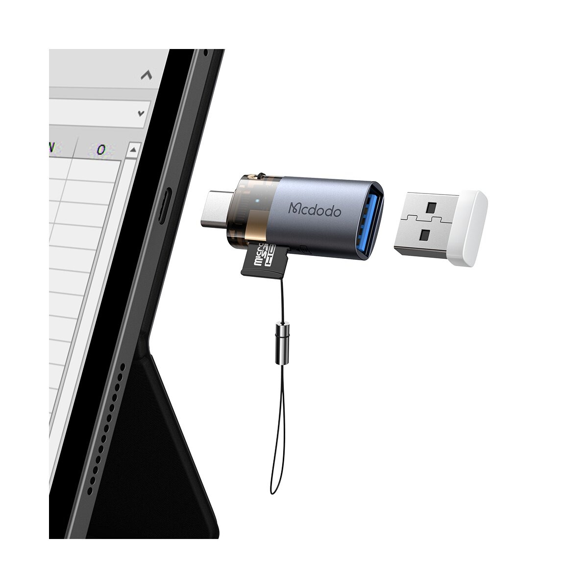McDodo – 2-in-1 USB-A auf Typ-C Adapter mit TF-Kartenleser – Bild 3