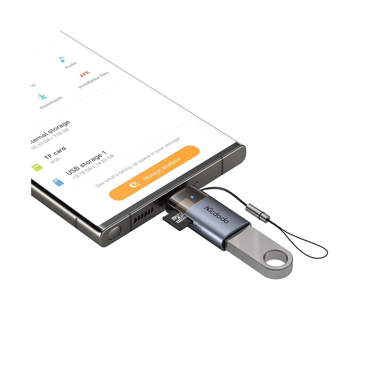 McDodo – 2-in-1 USB-A auf Typ-C Adapter mit TF-Kartenleser – Bild 4