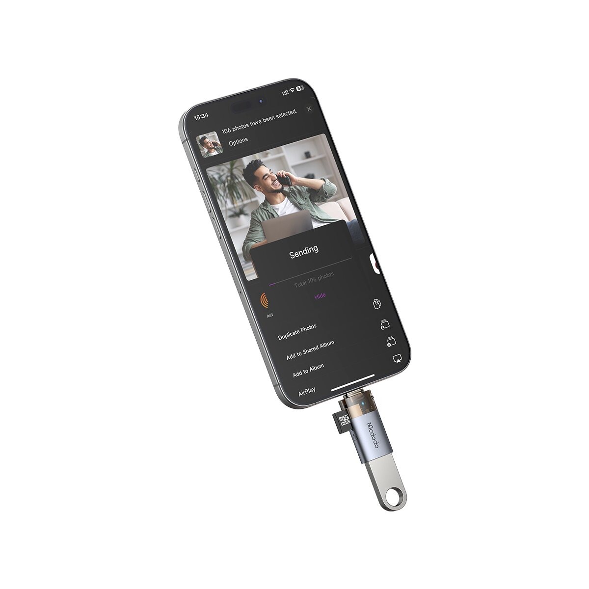 McDodo – 2-in-1 USB-A auf Typ-C Adapter mit TF-Kartenleser – Bild 5