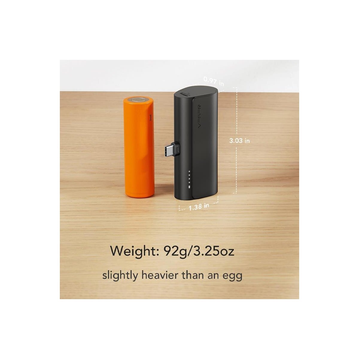 Veger Powerbank PlugOn Typ-C 5000mAh 18W USB C – Bild 2