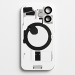 iPhone 16 Rückglas komplett weiss mit Flexkabel Magsafe