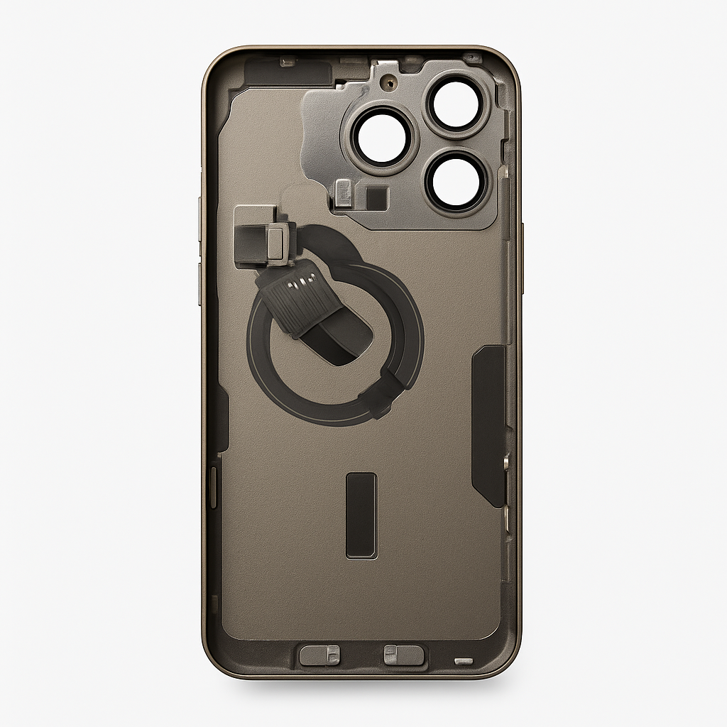 iPhone 15 Pro Max Rückglas Komplett Titan Weiss EU-Version