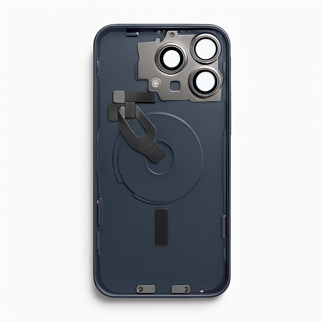 iPhone 15 Pro Max Rückglas komplett Titan Blau EU-Version